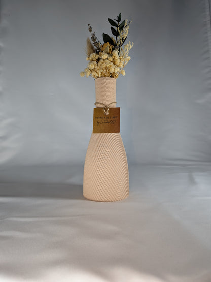 Vase Rondeline - Vase imprimé en 3D en PLA pour Fleurs Séchées - Décoration Moderne & Écologique | Design Original