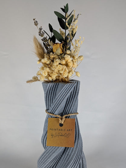 Vase Fractura - Vase imprimé en 3D en PLA pour Fleurs Séchées - Décoration Moderne & Écologique | Design Original