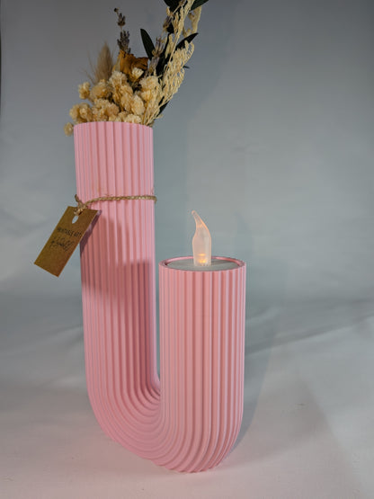 Vase Luma - Vase imprimé en 3D en PLA pour Fleurs Séchées - Décoration Moderne & Écologique | Design Original