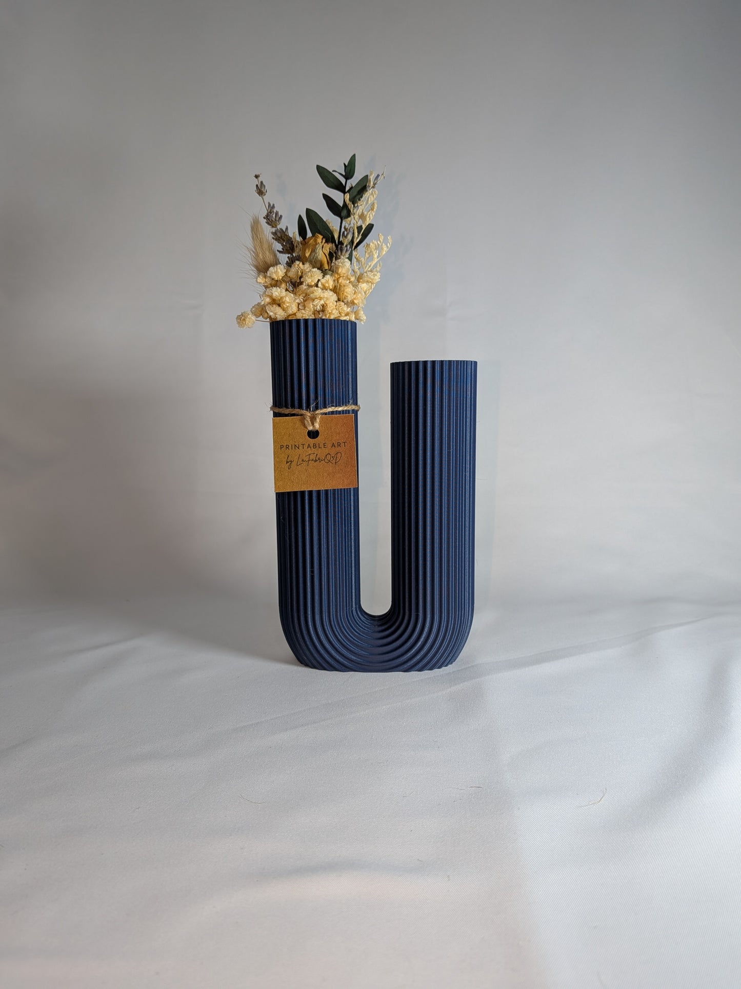 Vase Curvo - Vase imprimé en 3D en PLA pour Fleurs Séchées - Décoration Moderne & Écologique | Design Original