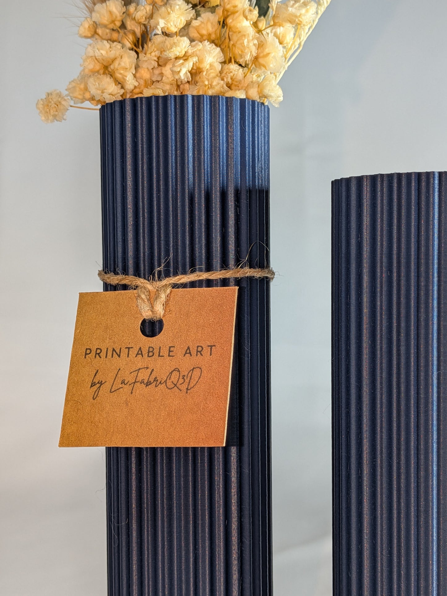 Vase Curvo - Vase imprimé en 3D en PLA pour Fleurs Séchées - Décoration Moderne & Écologique | Design Original