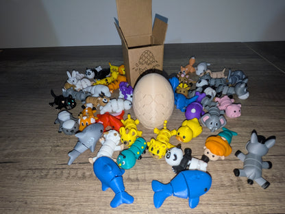 EGGMATIK - Œuf Mystère Imprimé en 3D à Casser - Figurines Animaux Articulées Surprise pour Enfants