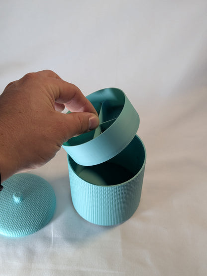 Boîte à bijoux – Écrin à bijoux design texturé tricot imprimé en 3D en France