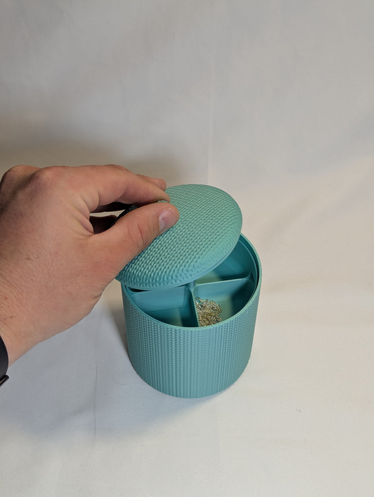 Boîte à bijoux – Écrin à bijoux design texturé tricot imprimé en 3D en France