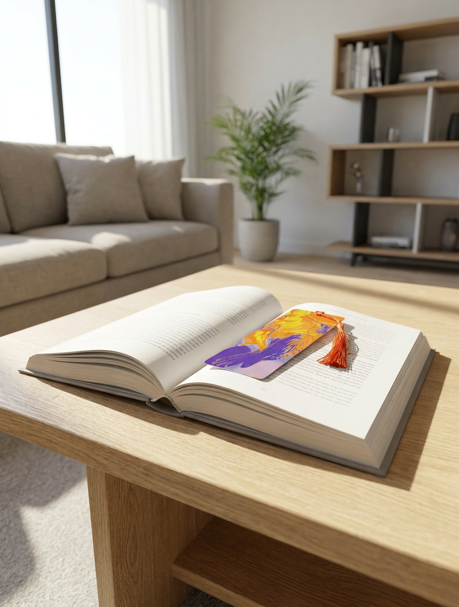 Marque-page "colibri " - Impression 3D en PLA avec pompon