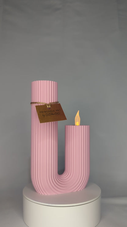Vase Luma - Vase imprimé en 3D en PLA pour Fleurs Séchées - Décoration Moderne & Écologique | Design Original