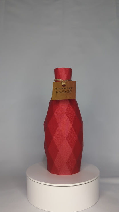 Vase LowPolis - Vase imprimé en 3D en PLA pour Fleurs Séchées - Décoration Moderne & Écologique | Design Original