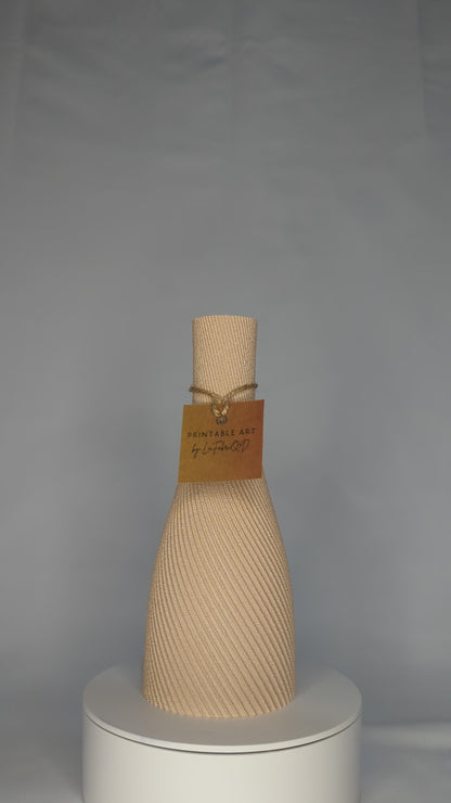 Vase Rondeline - Vase imprimé en 3D en PLA pour Fleurs Séchées - Décoration Moderne & Écologique | Design Original